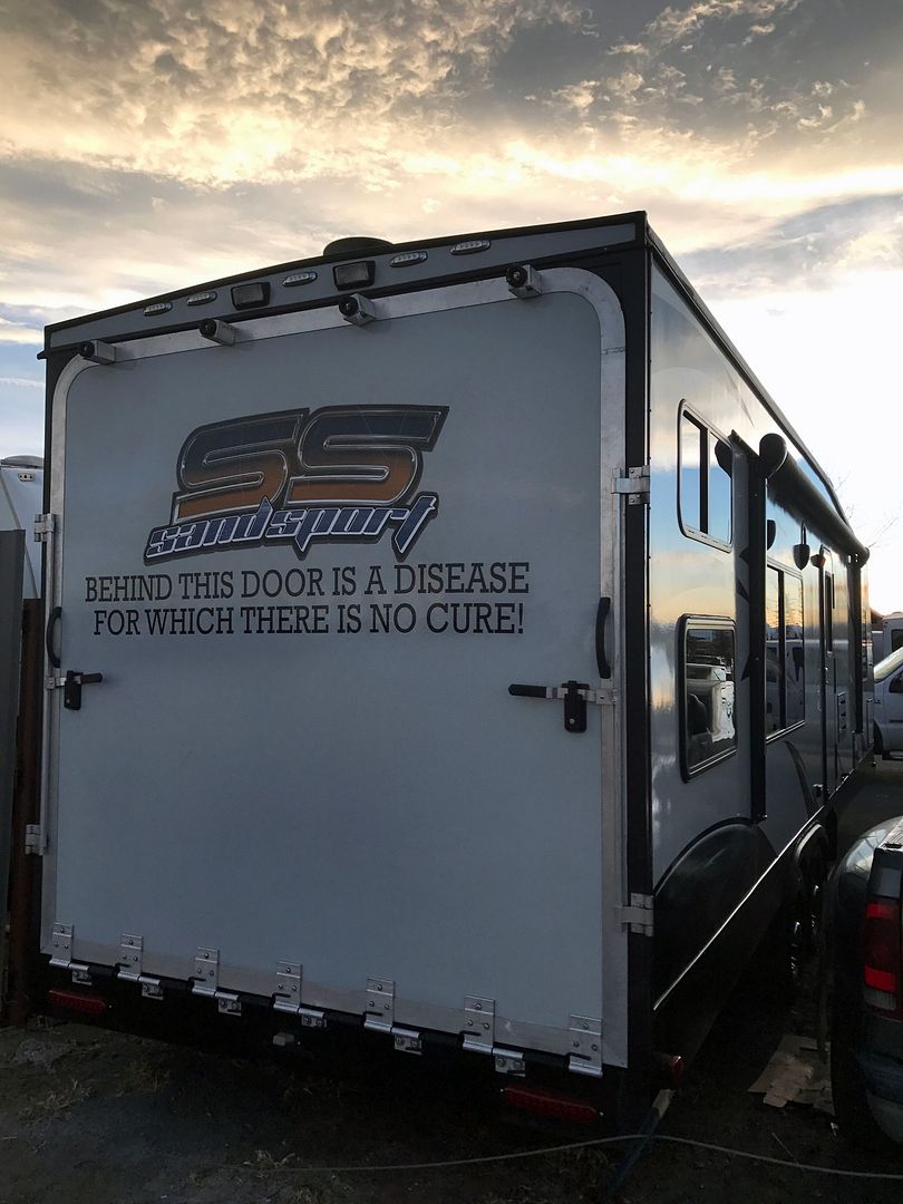 2013 Pacific Coachworks SandSport 280fs toyhauler bumper pull camper